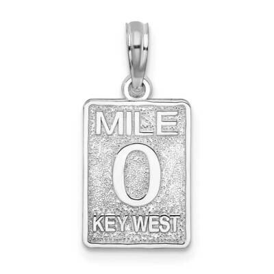 0 Mile Marker Key West Pendant Sterling Silver Polished QC9906, MPN: QC9906, 637218147250
