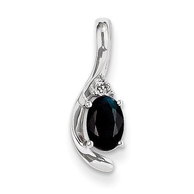 Sapphire Diamond Pendant 14k White Gold Genuine XBS400, MPN: XBS400, 883957469560