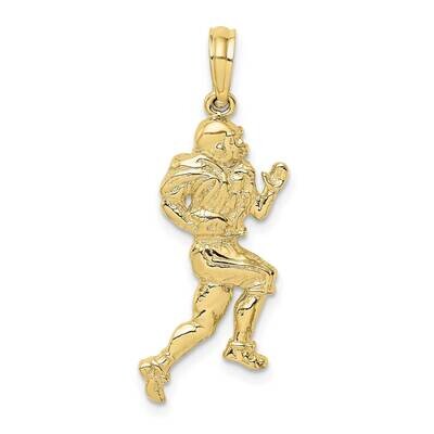 Running Football Player Charm 10k Gold Polished 10K8766, MPN: 10K8766, 196904147856