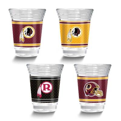 NFL Washington Football Team 4-piece Shot Glass Set GM26125-WAS, MPN: GM26125-WAS, 737538033285