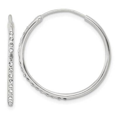 Crystal Endless Hoop Earrings Sterling Silver QE15812, MPN: QE15812, 196904152393