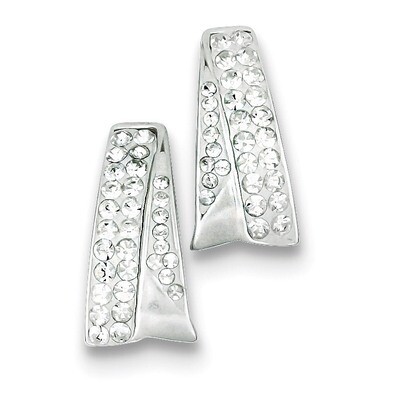 Sterling Silver Stellux Crystal Post Earrings QE9535