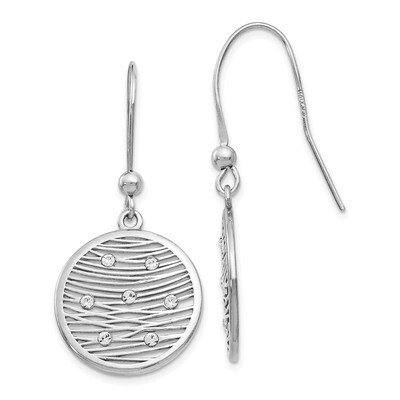 Leslie&#39;s Preciosa Crystal Earrings Sterling Silver Polished HB-QLE997, MPN: QLE997, 191101560194
