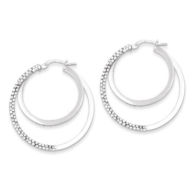 Sterling Silver Stellux Crystal Hoop Earrings QE9480
