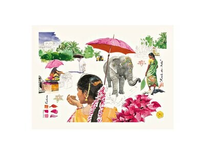 Gien Route Des Indes Place Mats Set of 2 8010RIST02, MPN: 8010RIST02, 3660838027401