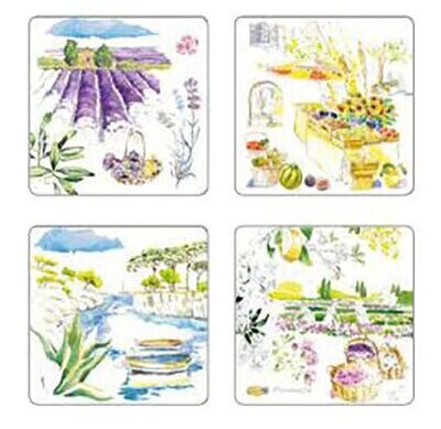 Gien Provence Acrylic Coasters Set of 4 8009PRDV01, MPN: 8009PRDV01, 840769082301