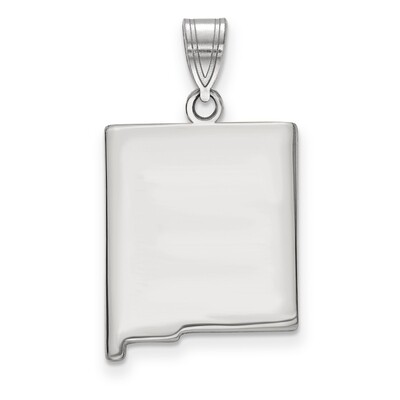 New Mexico State Pendant Charm 14k White Gold Engravable XNA707W-NM, MPN: XNA707W-NM, 886774753645