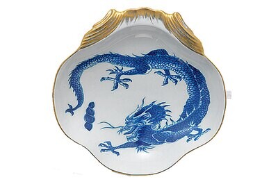 Mottahedeh Blue Dragon Shell Dish S1770LE, MPN: S1770LE,