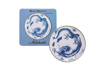 Mottahedeh Blue Dragon Picnic Set of 4 T6200, MPN: T6200,