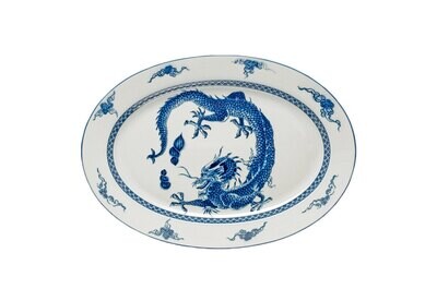 Mottahedeh Blue Dragon Oval Platter S1748, MPN: S1748,