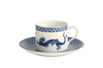 Mottahedeh Blue Dragon Can Cup and Saucer S1744, MPN: S1744,