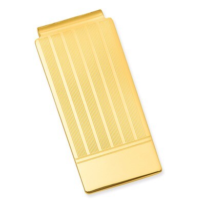 Kelly Waters Etched Lines Hinged Money Clip Gold-plated GL8779, MPN: GL8779, 886774643922