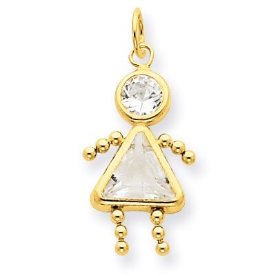 April Girl Birthstone Charm 14k Gold XCK162, MPN: XCK162, 716838170524