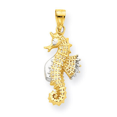 Seahorse Charm 10K Gold &amp; Rhodium 10C1020, MPN: 10C1020, 886774018836