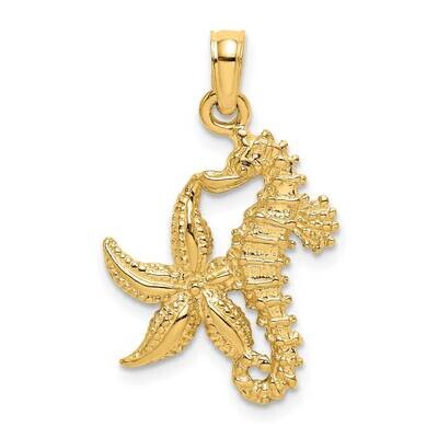 Starfish Seahorse Charm 14k Gold K7831, MPN: K7831, 637218040896