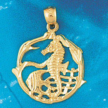Dazzlers Jewelry Seahorse Pendant Necklace Charm Bracelet in Yellow, White or Rose Gold 960, MPN: D…