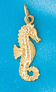 Dazzlers Jewelry Seahorse Pendant Necklace Charm Bracelet in Yellow, White or Rose Gold 950, MPN: D…