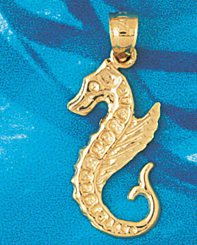 Dazzlers Jewelry Seahorse Pendant Necklace Charm Bracelet in Yellow, White or Rose Gold 945, MPN: D…