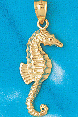Dazzlers Jewelry Seahorse Pendant Necklace Charm Bracelet in Yellow, White or Rose Gold 942, MPN: D…