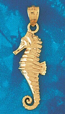 Dazzlers Jewelry Seahorse Pendant Necklace Charm Bracelet in Yellow, White or Rose Gold 939, MPN: D…
