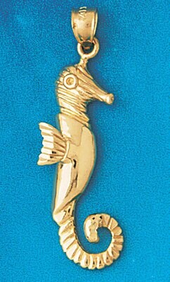 Dazzlers Jewelry Seahorse Pendant Necklace Charm Bracelet in Yellow, White or Rose Gold 935, MPN: D…