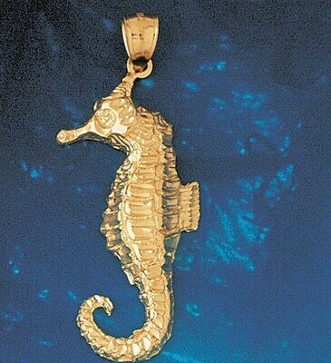 Dazzlers Jewelry Seahorse Pendant Necklace Charm Bracelet in Yellow, White or Rose Gold 933, MPN: D…