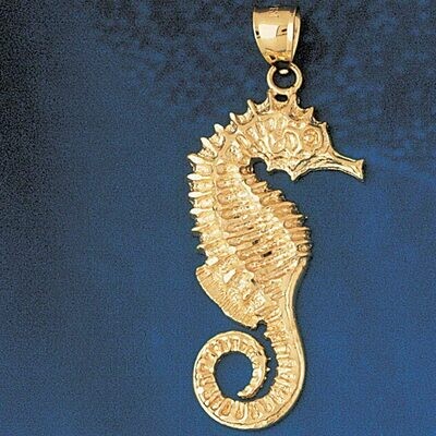 Dazzlers Jewelry Seahorse Pendant Necklace Charm Bracelet in Yellow, White or Rose Gold 929, MPN: D…
