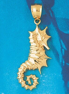 Dazzlers Jewelry Seahorse Pendant Necklace Charm Bracelet in Yellow, White or Rose Gold 936, MPN: D…