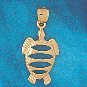 Dazzlers Jewelry Turtle Pendant Necklace Charm Bracelet in Yellow, White or Rose Gold 988, MPN: DZ-…
