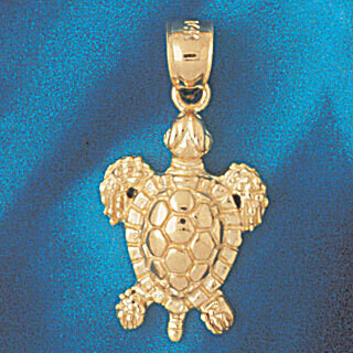 Dazzlers Jewelry Turtle Pendant Necklace Charm Bracelet in Yellow, White or Rose Gold 984, MPN: DZ-…