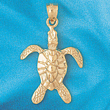 Dazzlers Jewelry Turtle Pendant Necklace Charm Bracelet in Yellow, White or Rose Gold 979, MPN: DZ-…