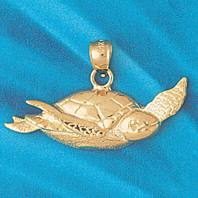 Dazzlers Jewelry Turtle Pendant Necklace Charm Bracelet in Yellow, White or Rose Gold 973, MPN: DZ-…