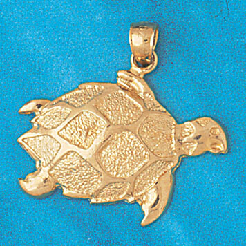 Dazzlers Jewelry Turtle Pendant Necklace Charm Bracelet in Yellow, White or Rose Gold 968, MPN: DZ-…