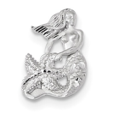 Satin &amp; Diamond -cut Mermaid Chain Slide 14k white Gold K6047, MPN: K6047, 883957826202