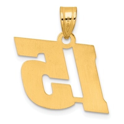 Block Number 15 Pendant 14k Gold Polished BN15, MPN: BN15, 196904079478