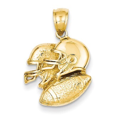 Open-Backed Football Pendant 14k Gold Polished C2666, MPN: C2666, 637218020362