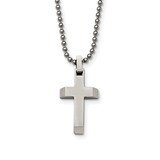 Cross Necklace Stainless Steel Polished SRN2028-20 by Chisel, MPN: SRN2028-20, 886774622613