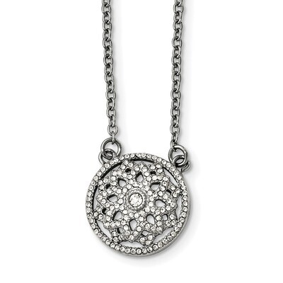 CZ 2mm Necklace Stainless Steel Polished SRN2152-18 by Chisel, MPN: SRN2152-18, 191101383618