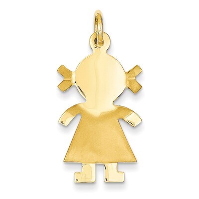 Satin Girl Charm 14k Gold K163, MPN: K163, 658226126631