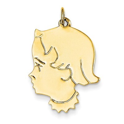 Girl Head Charm 14k Gold XM102/13, MPN: XM102/13, 883957470917