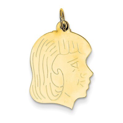 Girl Head Charm 14k Gold XM97/13, MPN: XM97/13, 883957416922