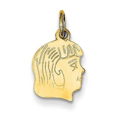 Girl Head Charm 14k Gold XM89/18, MPN: XM89/18, 883957474076