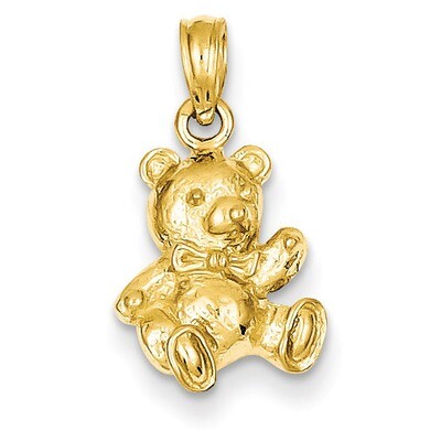 Teddy Bear Charm 14k Gold D1725, MPN: D1725, 637218069569