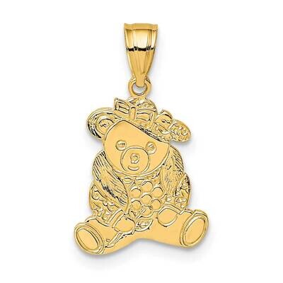 Dressed Up Teddy Bear Charm 14k Gold D4003, MPN: D4003, 637218000081