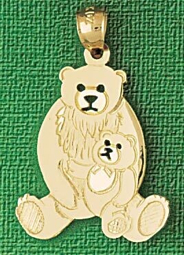 Dazzlers Jewelry Bear Pendant Necklace Charm Bracelet in Yellow, White or Rose Gold 2538, MPN: DZ-2…