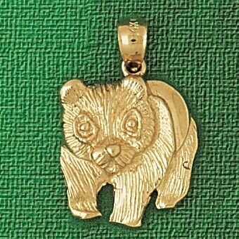 Dazzlers Jewelry Bear Pendant Necklace Charm Bracelet in Yellow, White or Rose Gold 2534, MPN: DZ-2…