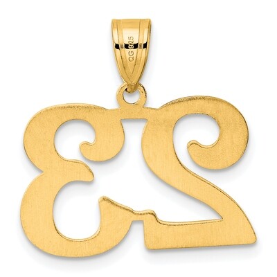 Number 23 Pendant 14k Gold Polished APN23, MPN: APN23, 196904080269