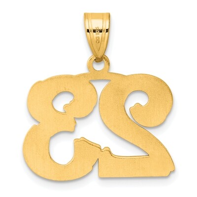 Number 23 Pendant 14k Gold Polished Etched AEN23, MPN: AEN23, 196904081068