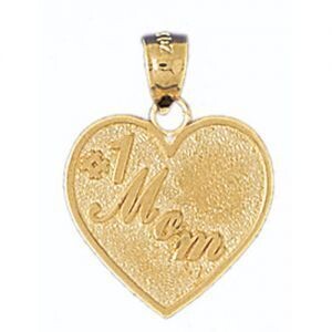 Dazzlers Jewelry Number One Mom Pendant Necklace Charm Bracelet in Yellow, White or Rose Gold 9703,…