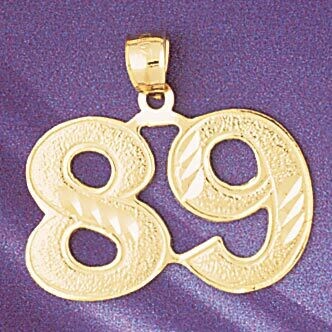 Dazzlers Jewelry Number 89 Pendant Necklace Charm Bracelet in Yellow, White or Rose Gold 950989, MP…